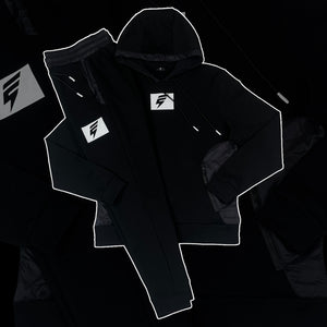 Elude Tech Hoodie Set - Black/White