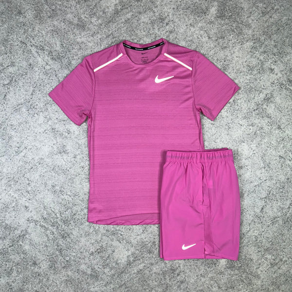 Shorts Neon Pink Nike Shirt Nike Miler Set Pink/Pink – Mode Trendz